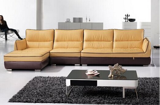 共枕冬季舒适组合沙发 简约客厅组合真皮沙发